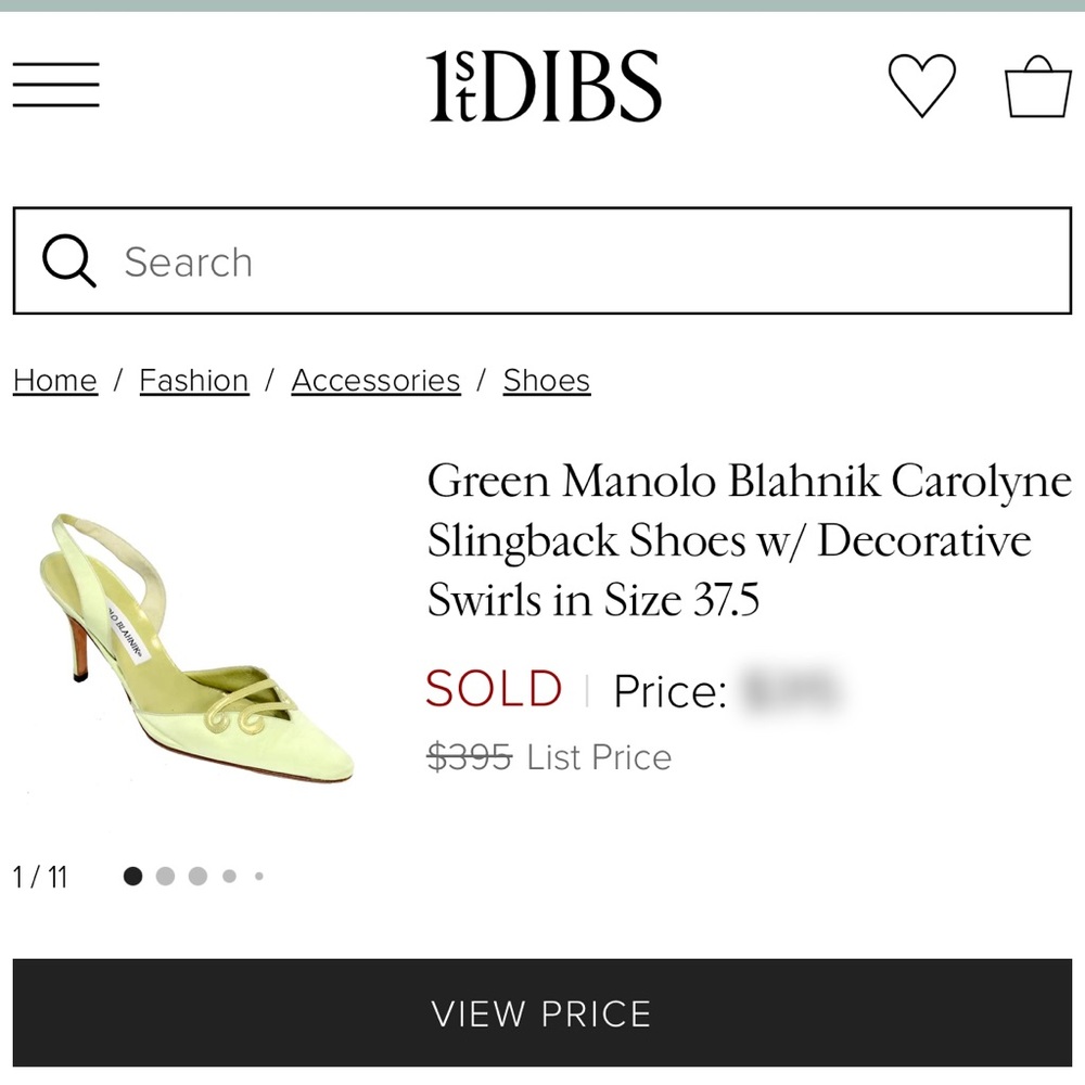 Manolo Blahnik Lime Green Slingback Heels **ADORABLE**